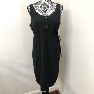 Eddie Bauer Women Black Round Neck Strap Dress size L